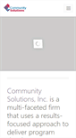 Mobile Screenshot of communitysolutionsinc.net